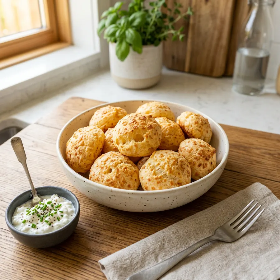 Pão de queijo preparado na Air Fryer
